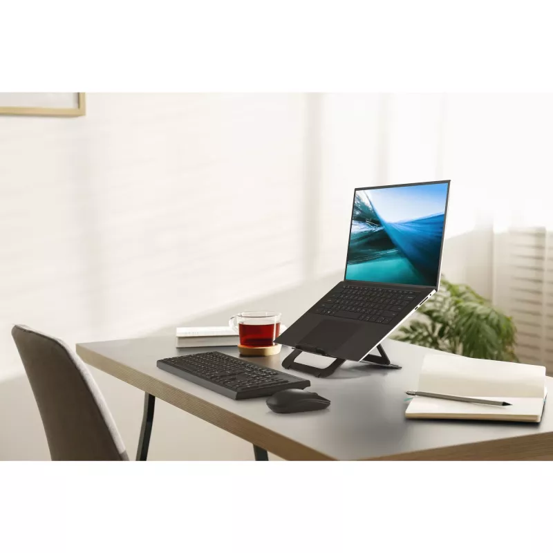 Kensington EQ Regulowana aluminiowa podstawka pod laptopa, Podstawka pod laptopa, Czarny, Aluminium, 25.4 cm (10 cali), 43.2 cm (17 cali), 3 kg