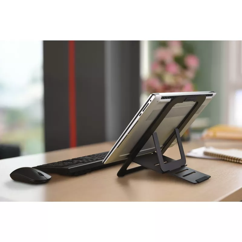 Kensington EQ Regulowana aluminiowa podstawka pod laptopa, Podstawka pod laptopa, Czarny, Aluminium, 25.4 cm (10 cali), 43.2 cm (17 cali), 3 kg