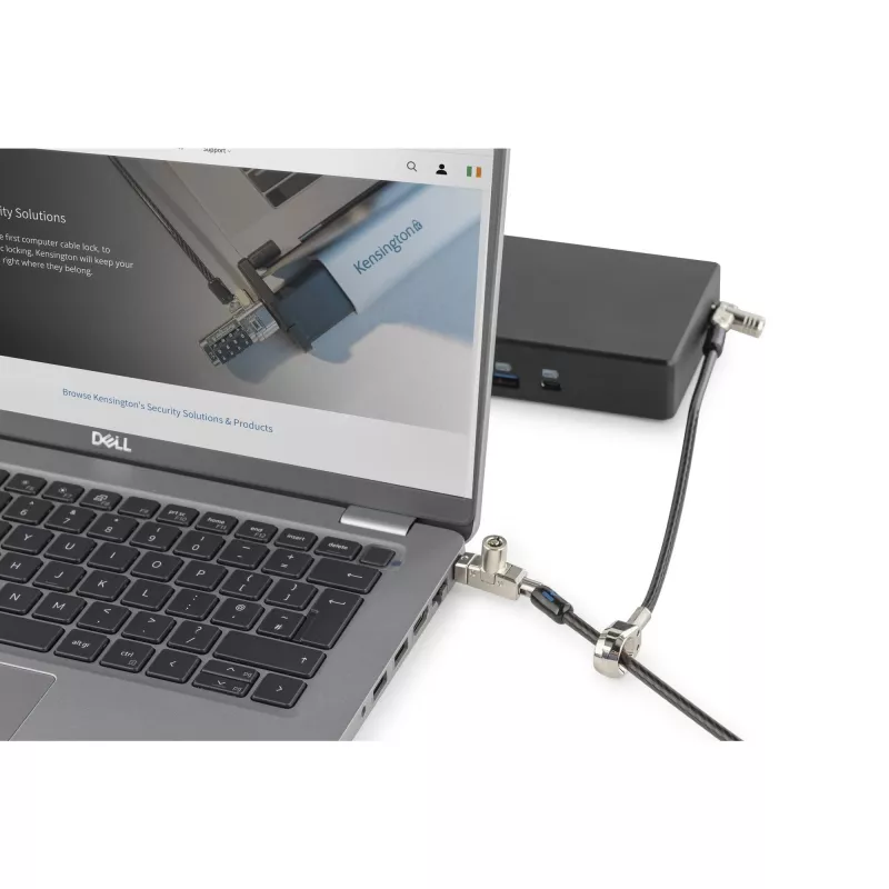 Kensington cienki N17 2.0 Keyed Dual Head Laptop Lock for Wedge-Shaped Slots