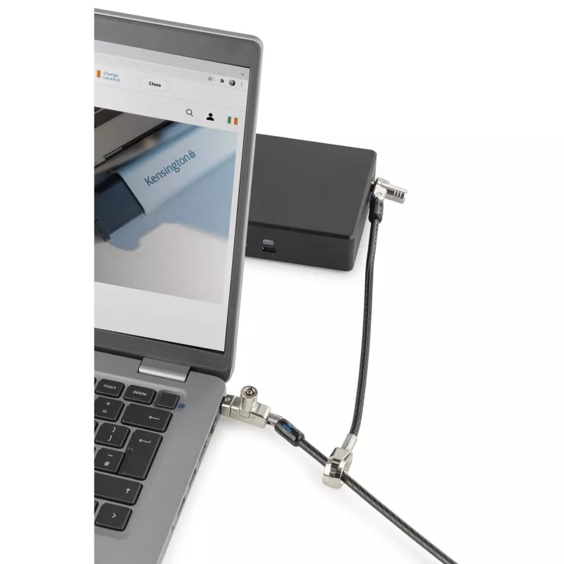 Kensington cienki N17 2.0 Keyed Dual Head Laptop Lock for Wedge-Shaped Slots