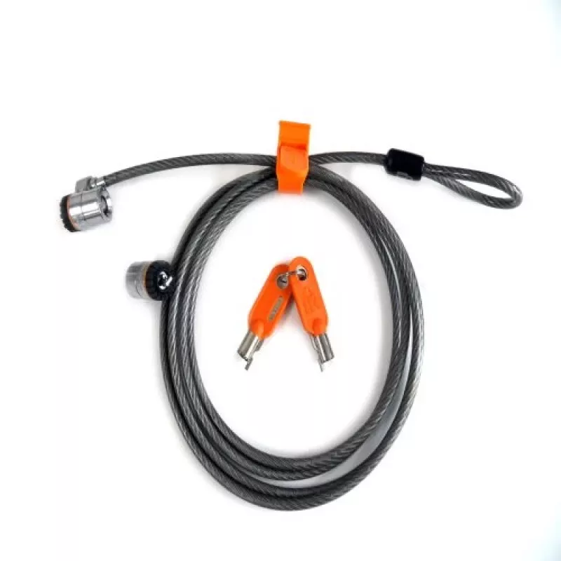 Kensington MicroSaver® Keyed Twin Laptop Lock, 2,2 m, okrągły klucz, stal