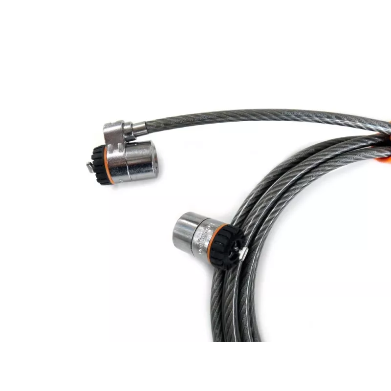 Kensington MicroSaver® Keyed Twin Laptop Lock, 2,2 m, okrągły klucz, stal