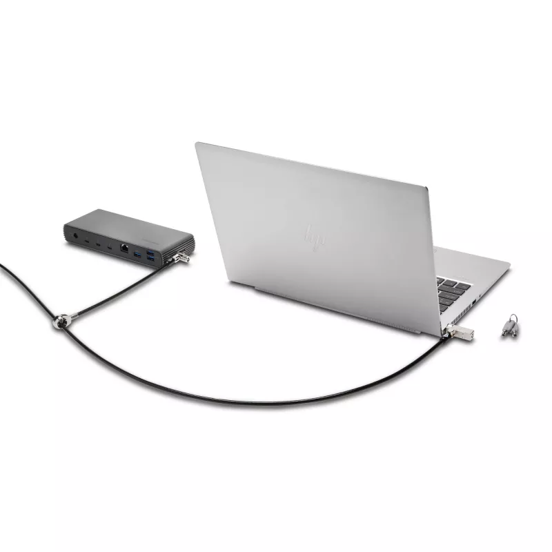 Kensington cienki NanoSaver 2.0 Dual Headed Lock, Kensington, klucz, stal węglowa, srebrny, czarny