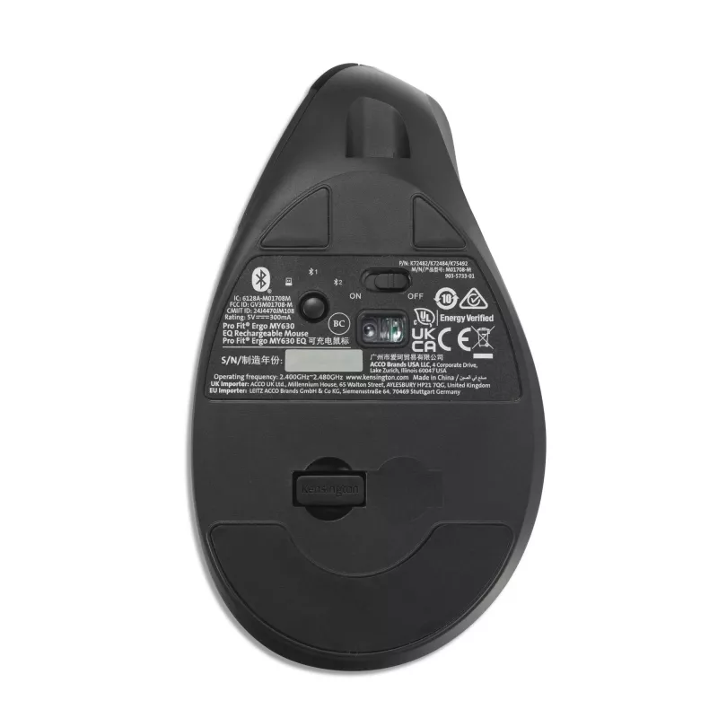 Mysz Kensington Pro Fit Ergo MY630 EQ RF Wireless Bluetooth USB Type-A