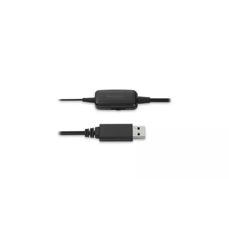 Kensington USB Mono Headset z Inline Controls, Wired, Office/Call center, Headset, Czarny