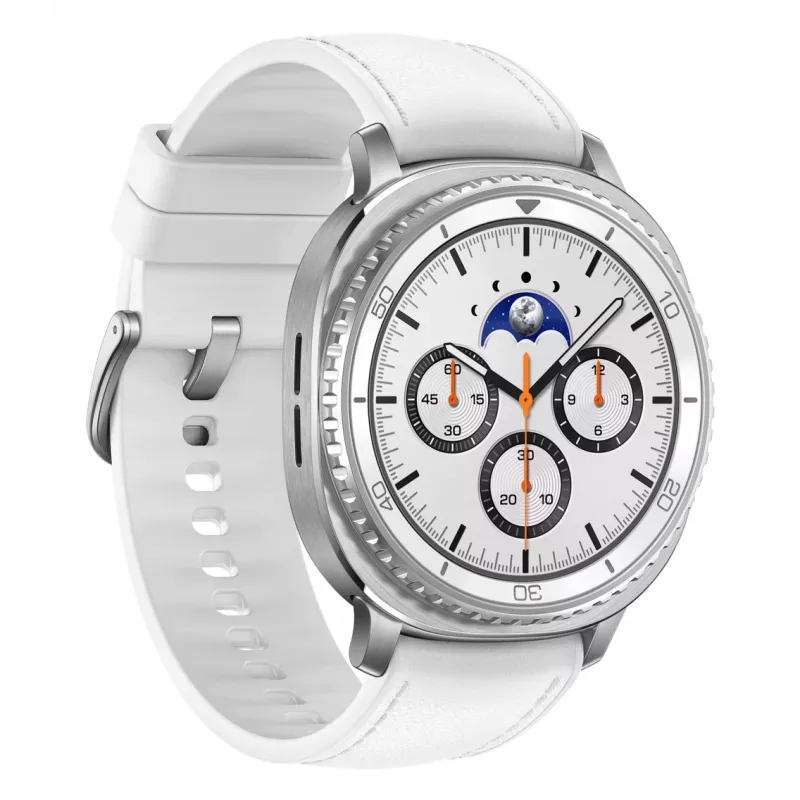 Samsung Galaxy Watch 8 Classic 3.3 cm (1.3 inch) AMOLED 46 mm cyfrowy 438 x 438 pikseli ekran dotykowy srebrny Wi-Fi GPS (satelitarny)