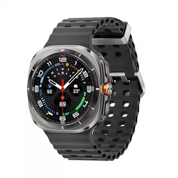 Samsung Galaxy Watch Ultra 3,81 cm (1,5 cala) AMOLED 47 mm cyfrowy 480 x 480 pikseli Ekran dotykowy 4G srebrny, tytanowy Wi-Fi GPS (satelitarny)