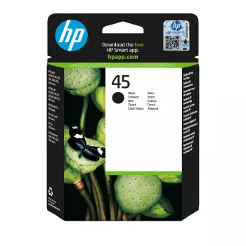 Oryginalny wkład atramentowy HP 45 Large Czarny, czarny, 1 szt., 930 stron