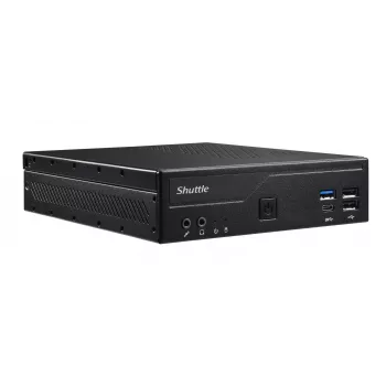 Shuttle cienki PC DH610 , S1700, 1x HDMI, 2x DP , 1x 2.5 inch, 2x M.2, 2x LAN (Intel 1G + 2.5G), 2x COM, praca ciągła 24/7, w zestawie VESA