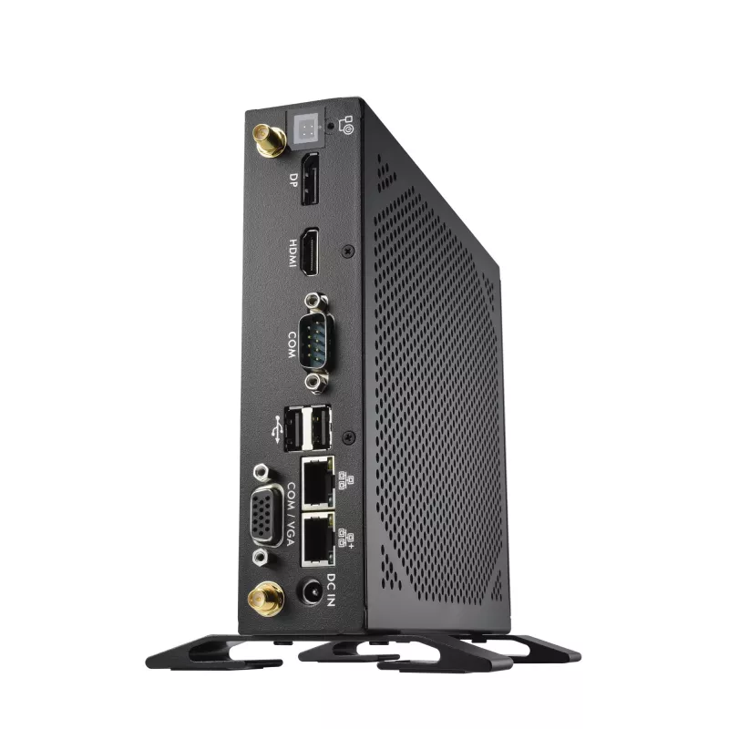 Shuttle XPC cienki Barebone DS50U5, i5-1335U, 2x LAN (1x 2.5Gbit, 1x 1Gbit), 1xCOM, 1xHDMI, 1xDP, 1x VGA, bez wentylatora, praca ciągła 24/7