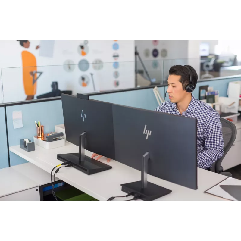 HP UC Wireless Duo Headset, Bezprzewodowy, Biuro/Call center, 310 g, Zestaw słuchawkowy, Czarny