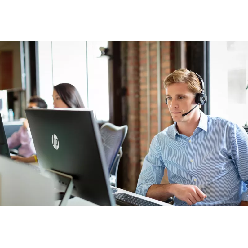 HP UC Wireless Duo Headset, Bezprzewodowy, Biuro/Call center, 310 g, Zestaw słuchawkowy, Czarny