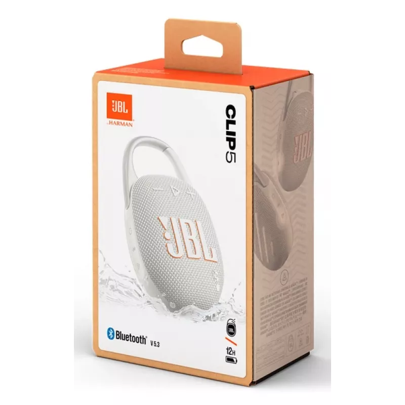 JBL Clip 5, 4,5 cm, 7 W, 90 - 20000 Hz, 85 dB, Bezprzewodowy, 2,4 - 2,4835 GHz