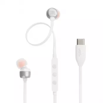 JBL Tune 310C Zestaw słuchawkowy Przewodowy Douszny Rozmowy/Muzyka USB Type-C Biały