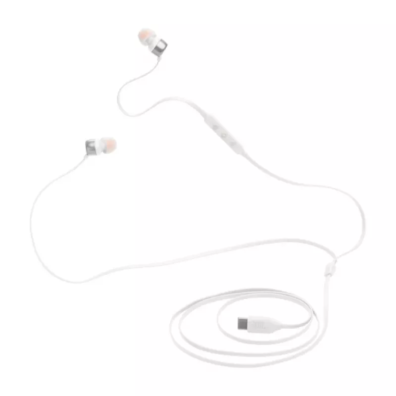 JBL Tune 310C Zestaw słuchawkowy Przewodowy Douszny Rozmowy/Muzyka USB Type-C Biały