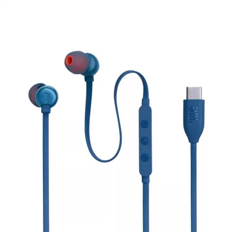 JBL Tune 310C USB Zestaw słuchawkowy Przewodowa Douszny Rozmowy/Muzyka USB Typu C Niebieski
