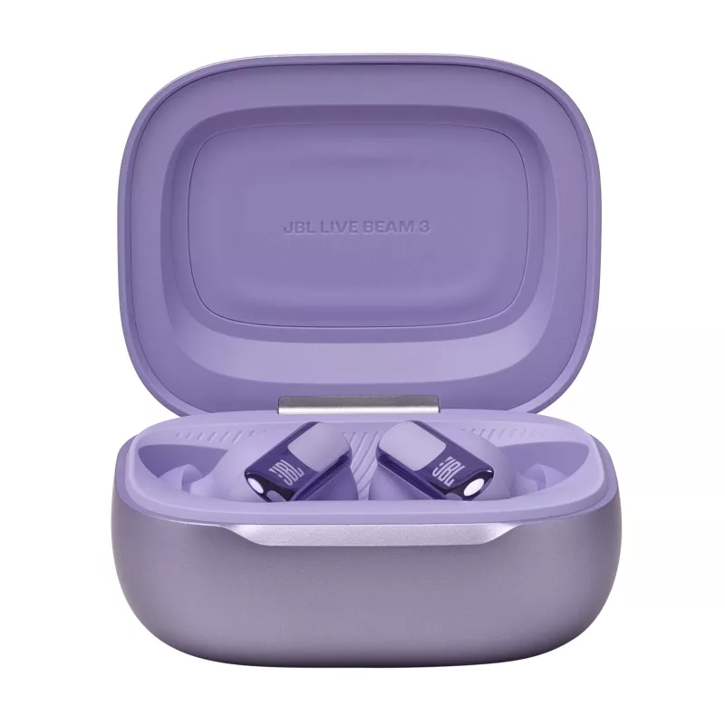 JBL Live Beam 3 Zestaw słuchawkowy Bezprzewodowy Douszny Rozmowy/Muzyka/Sport/Codzienność Bluetooth Purpurowy
