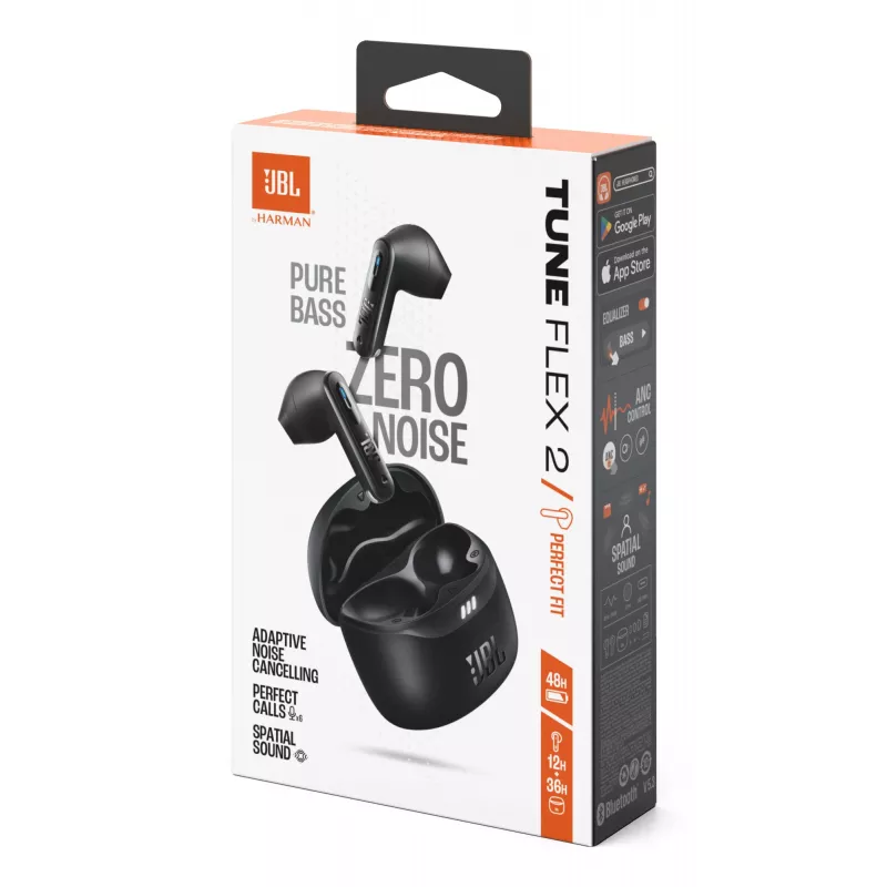 JBL Tune Flex 2 Zestaw słuchawkowy True Wireless Stereo (TWS) douszny Rozmowy/Muzyka Bluetooth Czarny