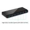 TP-Link UH700 hub interfejsowy USB 3.2 Gen 1 (3.1 Gen 1) Micro-B 5000 Mbit/s Czarny