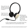 Zestaw słuchawkowy HP Stereo H2800 (czarny z jedwabistym złotem), Przewodowy, Rozmowy/Muzyka, 125 g, Zestaw słuchawkowy, Czarny, Złoty