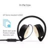 Zestaw słuchawkowy HP Stereo H2800 (czarny z jedwabistym złotem), Przewodowy, Rozmowy/Muzyka, 125 g, Zestaw słuchawkowy, Czarny, Złoty