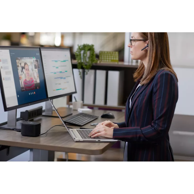 HP ENVY Mysz ładowalna 500, symetryczna, laserowa, RF bezprzewodowa, 1600 DPI, czarno-szara