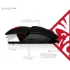 HP OMEN by Reactor mysz, praworęczna, optyczna, USB Type-A, 16000 DPI, 0,2 ms, czarna