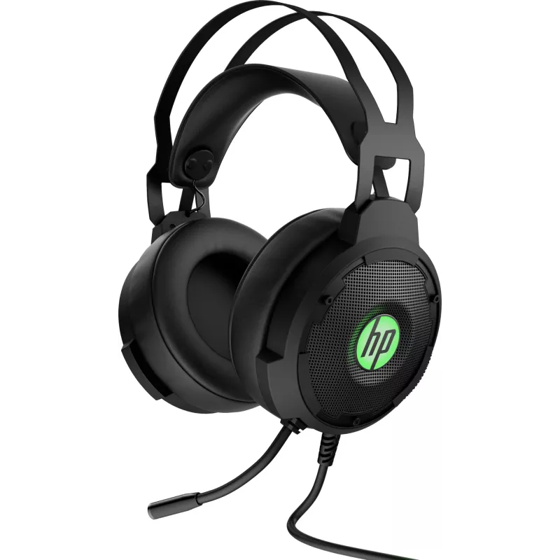 Zestaw słuchawkowy HP Pavilion Gaming Headset 600, przewodowy, do gier, 360 g, nauszny, czarny, zielony