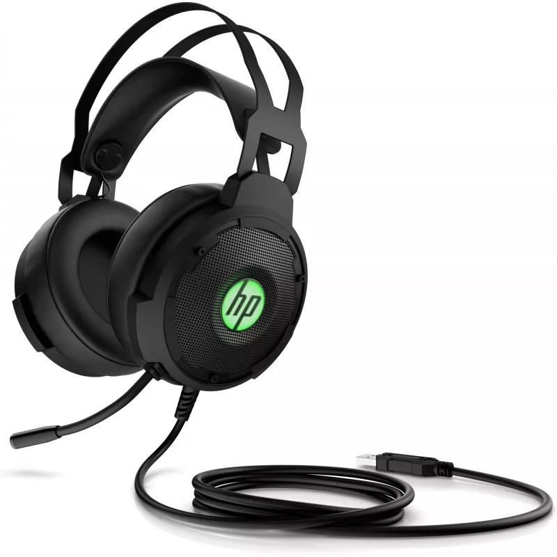 Zestaw słuchawkowy HP Pavilion Gaming Headset 600, przewodowy, do gier, 360 g, nauszny, czarny, zielony