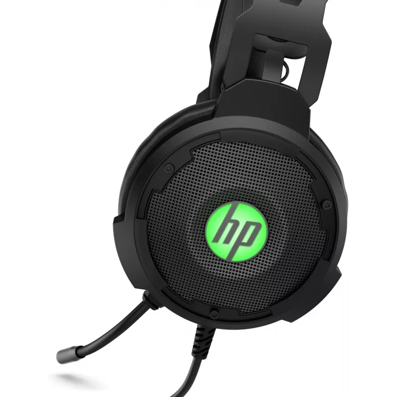 Zestaw słuchawkowy HP Pavilion Gaming Headset 600, przewodowy, do gier, 360 g, nauszny, czarny, zielony
