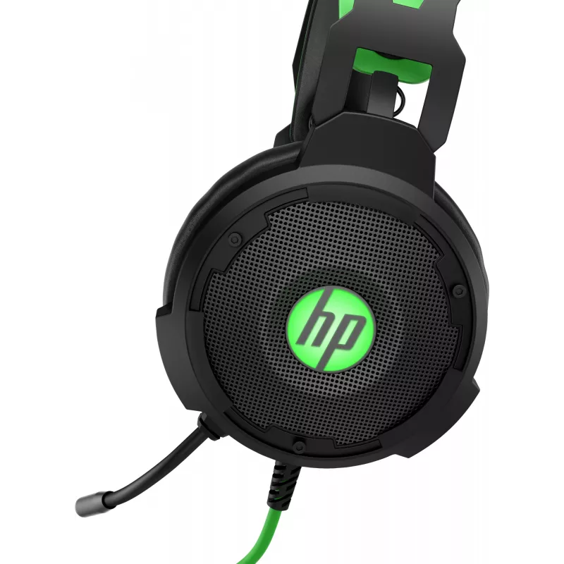 Zestaw słuchawkowy HP Pavilion Gaming Headset 600, przewodowy, do gier, 360 g, nauszny, czarny, zielony