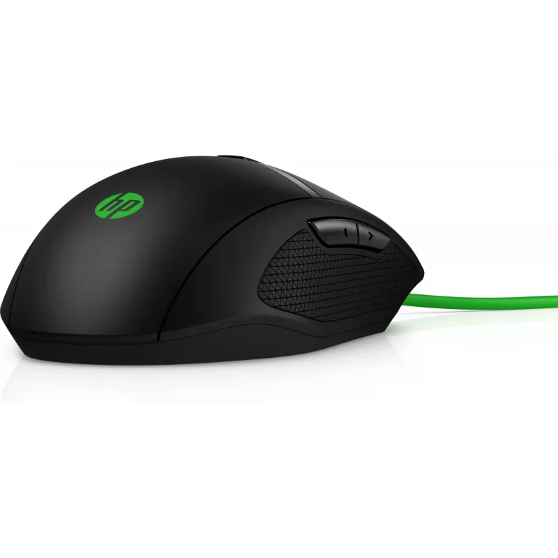 HP Pavilion Gaming mysz 300, symetryczna, optyczna, USB Typ-A, 5000 DPI, czarna, zielona