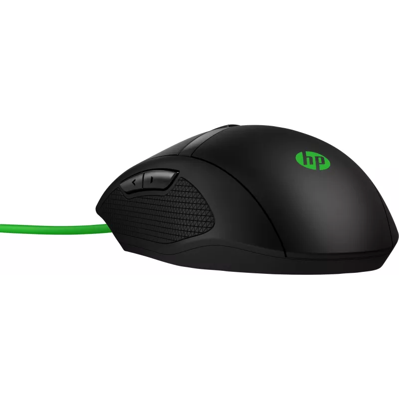 HP Pavilion Gaming mysz 300, symetryczna, optyczna, USB Typ-A, 5000 DPI, czarna, zielona