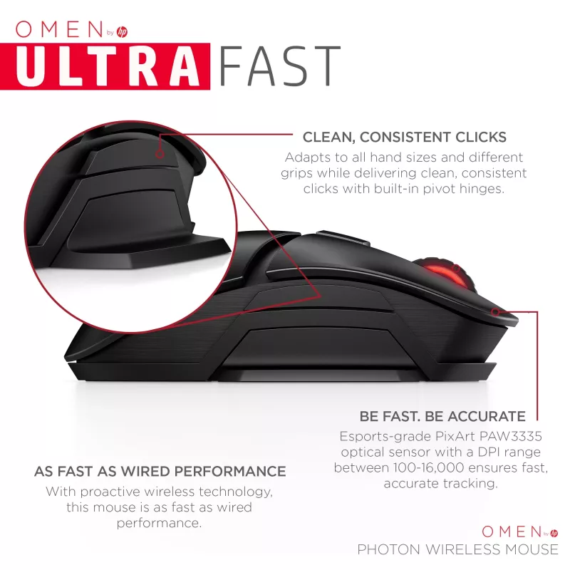 Mysz HP OMEN by Photon Wireless Bluetooth USB Type-A