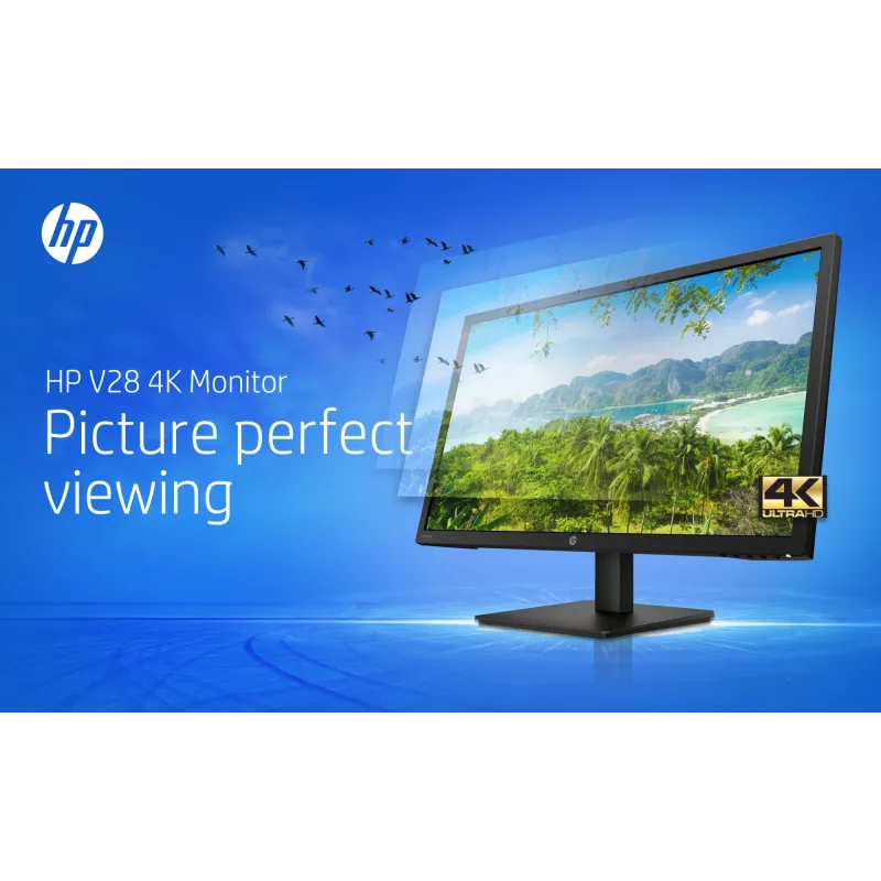 Monitor komputerowy HP V28 71,1 cm (28 inch) 3840 x 2160 pikseli 4K Ultra HD LED Czarny