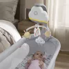 Fisher-Price Rainbow Showers Karuzela do łóżeczka z funkcją przyłóżkową, łóżeczko, dźwięk, lampka nocna, wbudowany timer, tkanina, plastik