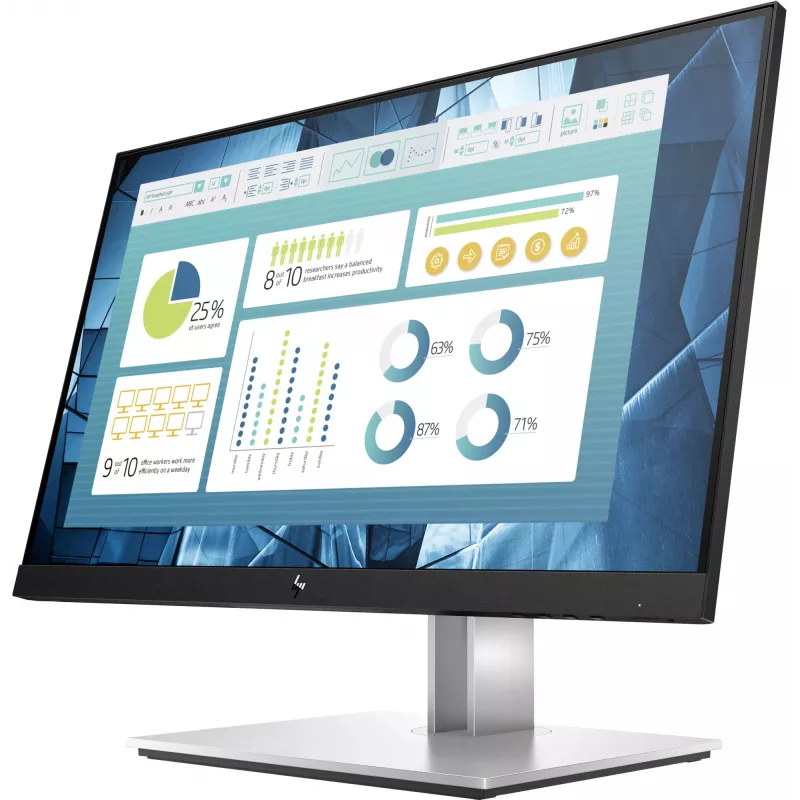 Monitor komputerowy HP E-Series E22 G4 54,6 cm (21,5 cala) 1920 x 1080 pikseli Full HD LCD Czarny, Srebrny