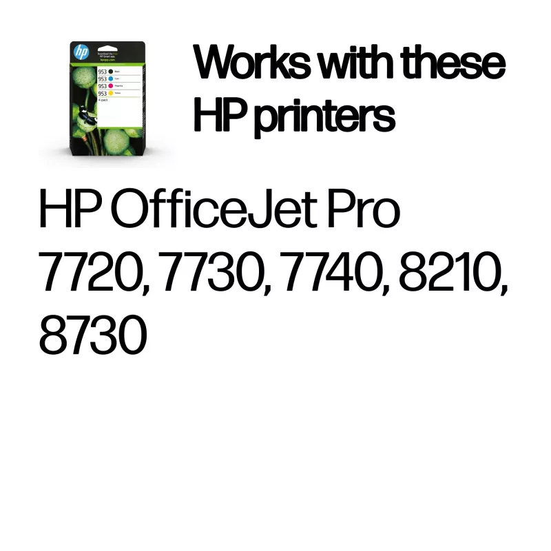 HP 953 4-pack Czarny/cyjan/magenta/żółty Oryginalnyne wkłady atramentowe