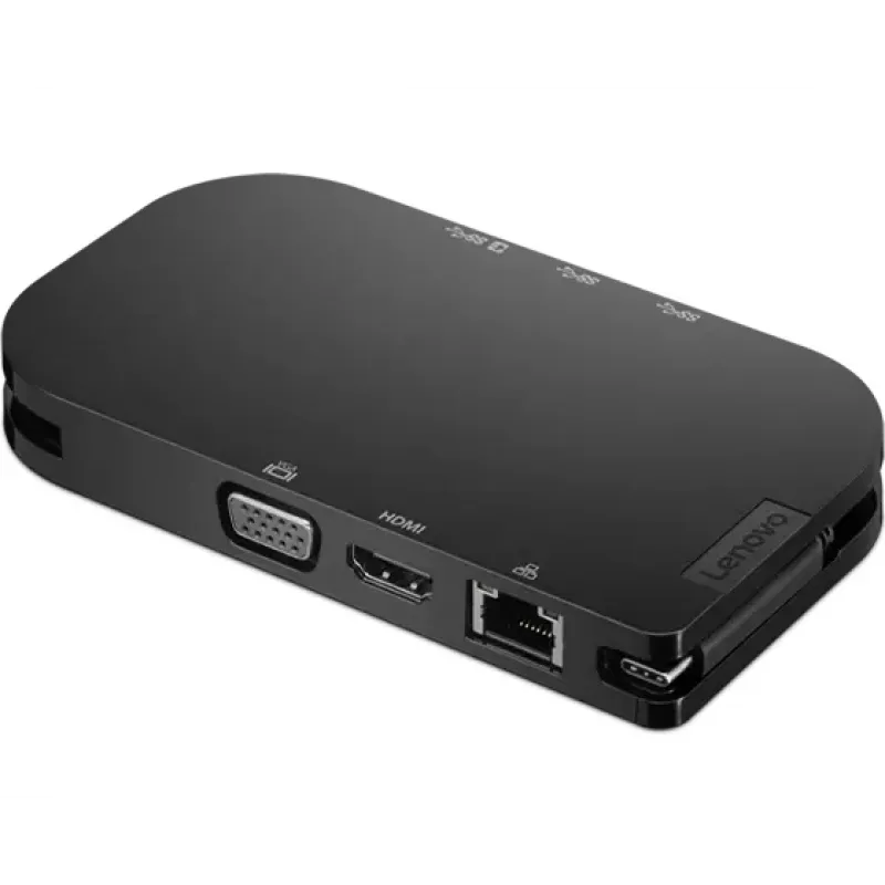 Lenovo 4X91H02421 hub interfejsu USB Type-C 5000 Mbit/s Czarny