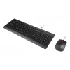 Przewodowy pełnowymiarowy zestaw klawiatury i myszy USB Lenovo 4X31R64409 — układ 100%, kabel 1,8 m, czarny, duński