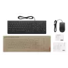 Przewodowy pełnowymiarowy zestaw klawiatury i myszy USB Lenovo 4X31R64409 — układ 100%, kabel 1,8 m, czarny, duński