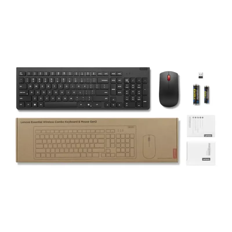 Lenovo 4X31R64497 klawiatura Mysz w zestawie Biurowa RF Wireless Czarny