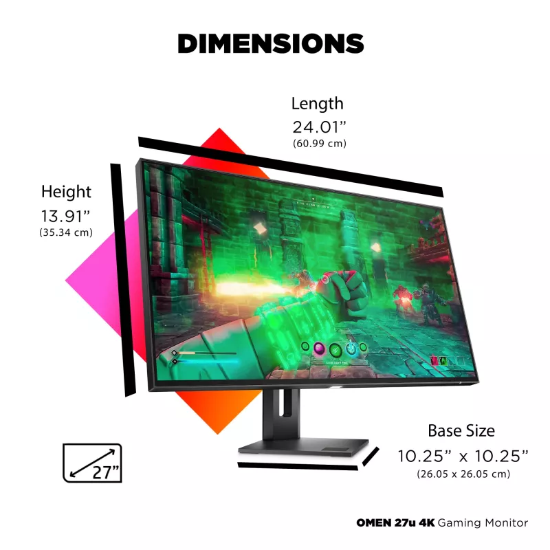 Monitor HP OMEN 27u 27 cali 4K Ultra HD LCD 3840 x 2160
