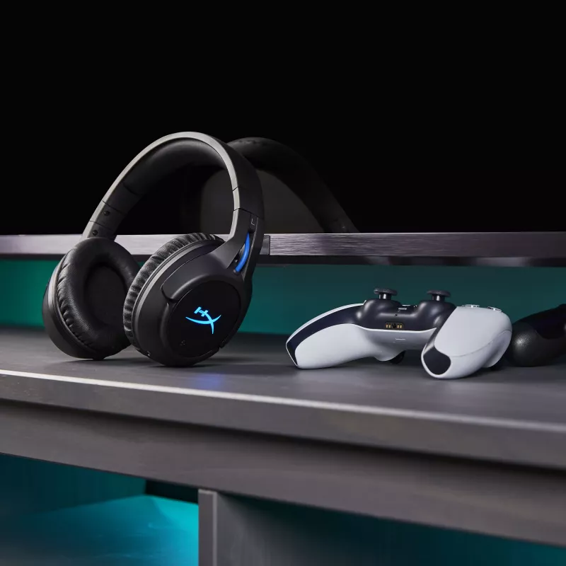 HyperX Cloud Flight - Bezprzewodowy zestaw słuchawkowy do gier (Czarno-Niebieski) - PS5-PS4