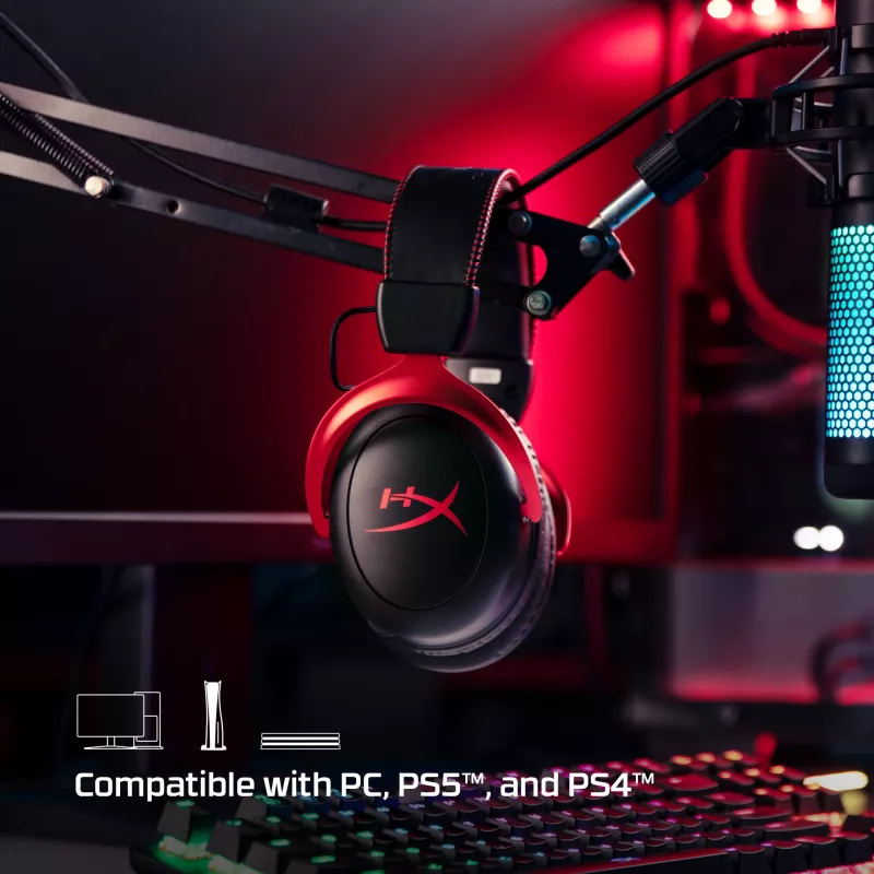 HyperX Cloud II Wireless - słuchawki gamingowe (czarno-czerwone)