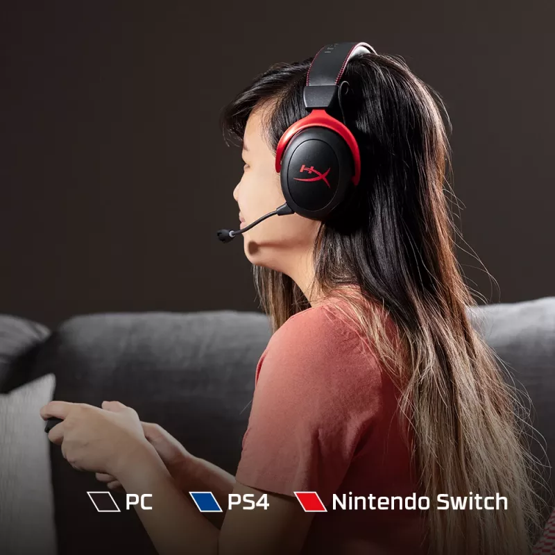 HyperX Cloud II Wireless - słuchawki gamingowe (czarno-czerwone)