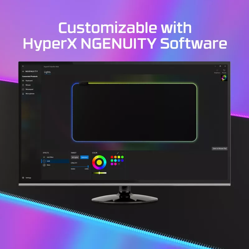 HyperX Pulsefire Mat - RGB podkładka pod mysz dla graczy - materiałowa (XL)