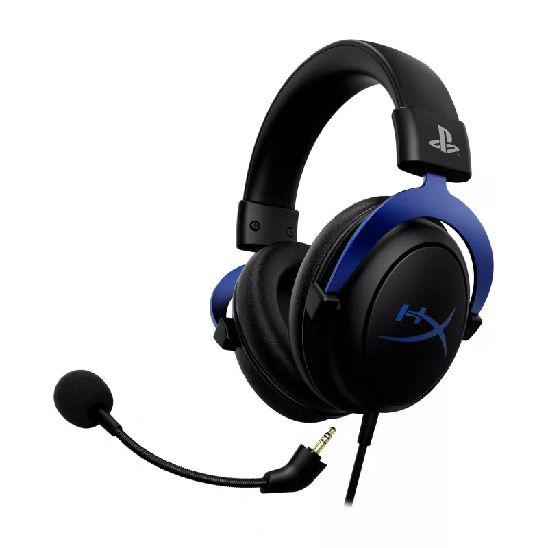 HyperX Cloud — Zestaw słuchawkowy gamingowy — PS5-PS4 (czarno-niebieski)