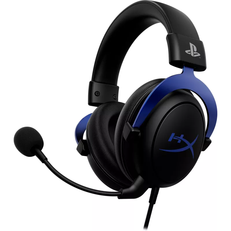HyperX Cloud — Zestaw słuchawkowy gamingowy — PS5-PS4 (czarno-niebieski)