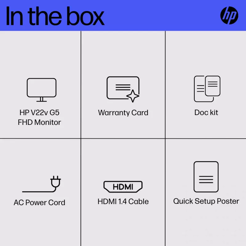 Monitor HP V22v G5 21,4 cala Full HD 1920 x 1080